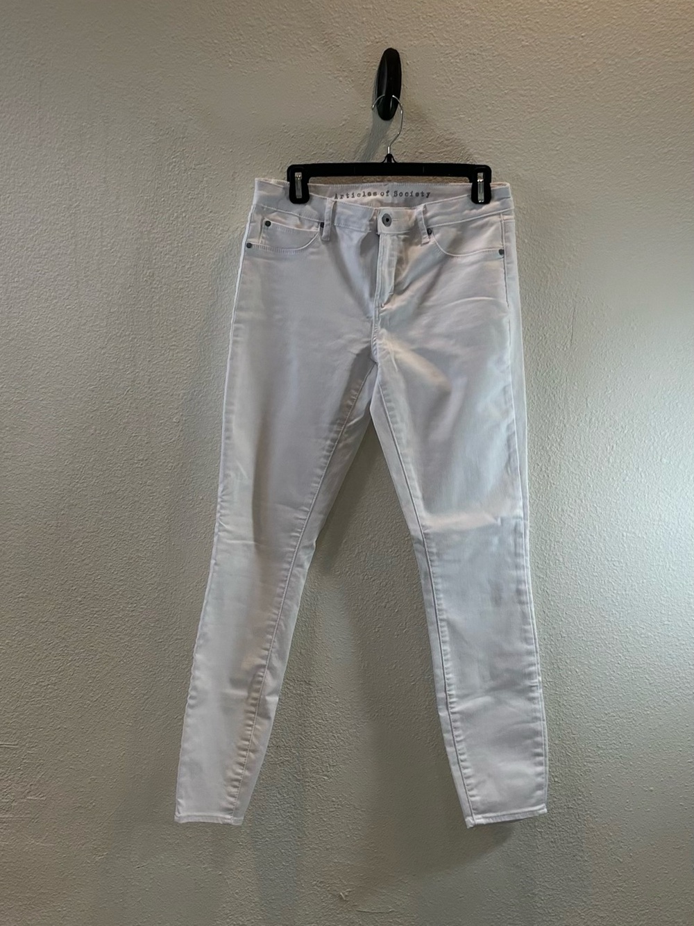 Articles Of Society White Straight Leg Jeans